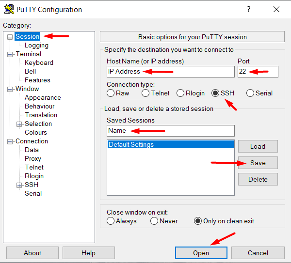 اتصال به سرور لینوکس با putty