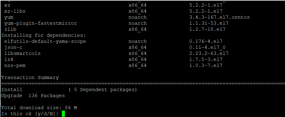 آموزش آپدیت CentOS از طریق SSH